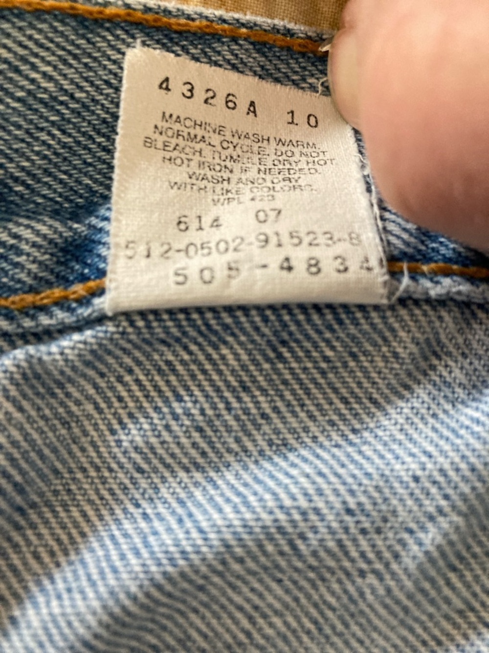 Levi’s cut offs 34w vintage 505 denim made in the USA 100% cotton daisy duke Y2K - Picture 4 of 9